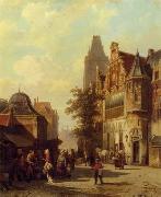 European city landscape, street landsacpe, construction, frontstore, building and architecture. 284 unknow artist